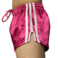 TERZO SPORTS Short décontracté en satin pour homme, respirant, en nylon, pour l'entraînement et le fitness, avec cordon de serrage à la taille, motif uni, en polyester