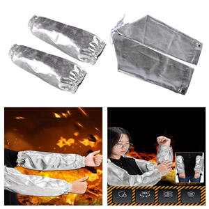 Jnm แขนเชื่อมอลูมิเนียมฟอยล์1คู่ทนความร้อนทนต่อการตัดแอนซีระดับ2มาตรฐาน CE พร้อมรูนิ้วหัวแม่มือ - Product Image 3