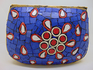 Bolso de Mano Elegante para Mujer, Tipo Clutch, de Hombro, Cruzado, con Detalles Metálicos Brillantes, para Fiesta, Lowellcraft.com BRC06604 - Product Image 3