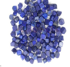 Venta al por mayor 50 piezas lapislázuli natural piedra de la sabiduría cristal 6-8 MM piedras preciosas sueltas gemas ásperas de buena calidad para la fabricación de joyas - Product Image 1