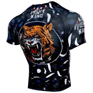 Chemise de compression personnalisée MMA/BJJ à manches courtes avec logo de surf Rashguard de Jiu Jitsu sublimé Concevez votre propre Rash Guard personnalisé - Product Image 3