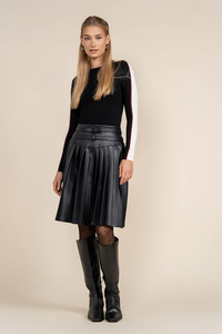 Vente chaude Nouveau Design Jupes en cuir pour femmes en bas quantité minimale de commande Meilleures jupes en cuir PU d'été décontractées et élégantes à la mode - Product Image 3