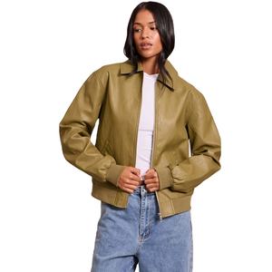 Veste bomber pour femme en polyester véritable, tricotée, imperméable, respirante et élégante - Product Image 1