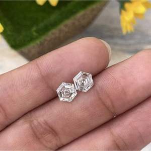 Sparkling Hexagonal Cut Vvs Clarity Hand Crafted Lab Grown Venta al por mayor DEF Color Certified Diamonds para hacer joyas - Product Image 5