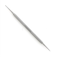 KOUNAIN Stylo à double embout en acier inoxydable pour nail art, motif gaufré, sculpture de l'argile, coupe-cuticules pour les doigts