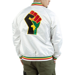 Precio al por mayor Pakistán fabricación personalizada Varsity bordado Patchwork satén Varsity chaquetas para hombres - Product Image 2