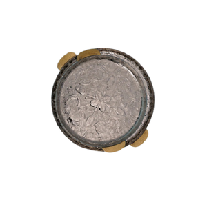 Ensemble de 2 plateaux de service alimentaire de tailles différentes, design fabuleux, plateau à thé et à café galvanisé avec poignées en bois - Product Image 2