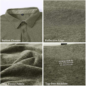 T-shirt polo unisexe 100% coton pour homme 220gsm haute qualité en tricot col court anti-rétrécissement anti-rides solide dur complet - Product Image 3