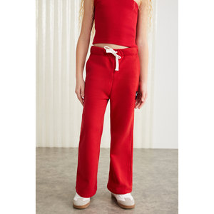 Girls' Flare <b>Pants</b>-75% Cotton 25% Polyester Brushed Yarn with Decorative Label by LUCIELLE - Product Image 5