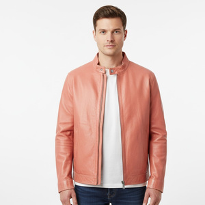 Veste de motard classique en cuir de mouton pour hommes fournisseur d'usine OEM vente en gros de vêtements d'extérieur élégants et durables vêtements de mode pour motos - Product Image 1