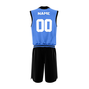 Custom Logo Breathable Basketball Uniform Set 100% Polyester Summer Jersey & Shorts Plus Size Anti-UV Quick Dry Wholesale - Product Image 2