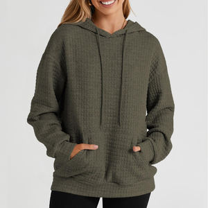 Ventes en gros de sweats à capuche pour femmes de haute qualité, à manches longues, décontractés, imprimés sur mesure, en molleton respirant pour la salle de sport - Product Image 6