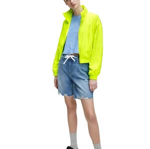 2025 personalizado ligero recortado cremallera Oversize Fit mujer chaqueta cortavientos Casual moda correr de talla grande chaqueta transpirable - Product Image 5