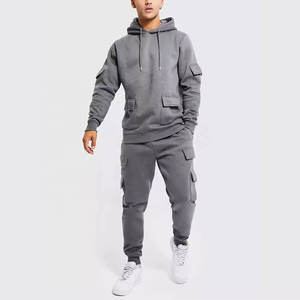 Survêtement surdimensionné personnalisé hommes Vintage Hoodies pantalons de survêtement évasés Streetwear ensemble de jogging pour la vente en ligne - Product Image 1