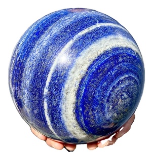 Lapis Lazuli Jasper ลูกบอล14.9LB แกะสลักควอตซ์ทรงกลมคริสตัลขนาดใหญ่ขายส่งสำหรับตกแต่งจักระบำบัดเรกิ - Product Image 1