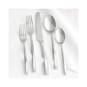 Moderne En Acier Inoxydable Argent Poli Cuillère Fourchette Couteau Restaurant Dîner Argenterie Décoratif Long Rond Conception Poignée - Product Image 6