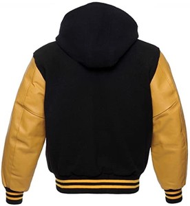 Wholesale 2025 Custom Logo Embroidery Canvas Polyester/Cotton Winter <b>Fleece</b> <b>Lined</b> Windproof Baseball Varsity Letterman <b>Jackets</b> - Product Image 3