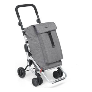 Carrito de Compras Foppapedretti GO up de Aluminio y Tela de Poliéster, 38L, Gris, 48x40x110cm, 5.6kg - Product Image 1
