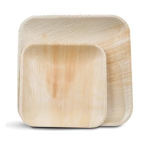 Assiettes de fête en feuilles d'arec compostables à l'aspect naturel, taille personnalisée, forme naturelle, biodégradables, pour des événements durables - Product Image 4