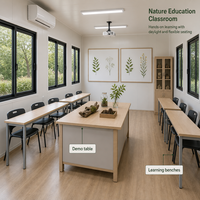 Maison préfabriquée Apple Cabin de 20 pieds, résistante aux ouragans, pour salle de classe, école, complexe hôtelier, ou habitation immédiate