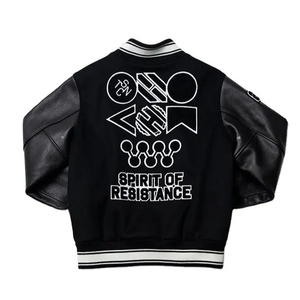 Vestes pour hommes à logo personnalisé à forte demande Veste de baseball décontractée Manteau Letterman Veste universitaire unisexe en coton pour hommes - Product Image 2