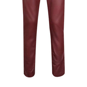 Nouveau pantalon en cuir de vachette rouge, style urbain, coupe droite, vierge, formel, imperméable, écologique pour homme – Grande vente - Product Image 4