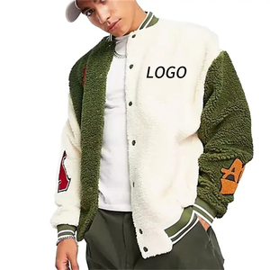 Veste d'hiver en plein air patchwork personnalisée grande taille pour vêtements cardigan veste universitaire de baseball crop top pour hommes - Product Image 6