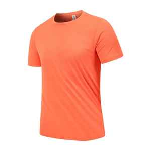 T-shirts de course à pied décontractés 100% polyester à coupe sèche pour hommes, avec broderie 3D, marques de vêtements de sport personnalisées, courte longueur - Product Image 1
