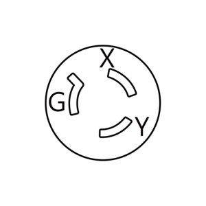 Enchufe Hubbell Compatible J-512 Twist-Lock NEMA L6-15 125V 15A NFC con Brida para Uso Industrial - Product Image 5