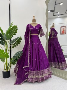Diseñador de lujo bordado pesado nupcial Lehenga Choli para Bollywood para fiestas de Bodas de Hollywood hecho a mano invierno indio - Product Image 3