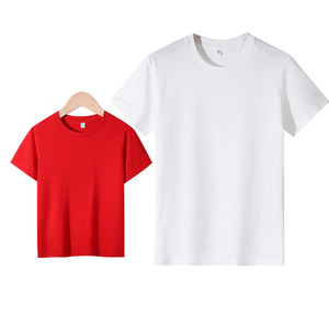 Camiseta de algodón personalizada para niños de 180g/m2, camiseta lisa en blanco con logotipo personalizado para hombres, mujeres y niños, estilo informal - Product Image 2