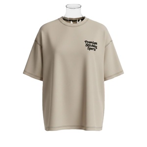 T-shirts surdimensionnés en coton 100% personnalisés en gros pour hommes - T-shirts vierges lourds pour l'impression - Product Image 1