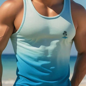 Camiseta sin mangas de algodón suave para hombre, camiseta interior de verano para entrenamiento de gimnasio, camiseta interior cómoda informal atlética sin mangas, ajuste - Product Image 1