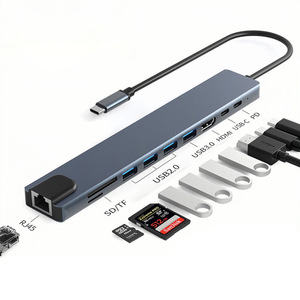 Hub USB 3.1 Tipo C TBFIT 8 en 1, Adaptador HDTV USB3.0, Adaptador RJ45, Hub USB C para Computadora Portátil MacBook - Product Image 6
