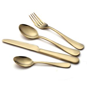 High Standard Stainless Steel Cutlery Set 6-Piece <b>Dinner</b> Spoon <b>Knife</b>/Butter <b>Knife</b> Fork Teaspoon Personal Gift Set - Product Image 3