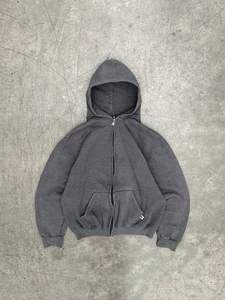 เสื้อฮู้ดดี้ผู้ชายสไตล์วินเทจ ทรงครอป ไซส์สั่งทำ ผ้าฝ้าย 100% เนื้อหนา แบบเฟรนช์เทอร์รี่ ดีไซน์ซิป สำหรับฤดูหนาว สีพื้น - Product Image 5