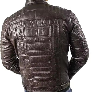 Chaqueta de cuero deportiva 2025 con cuello para hombre, chaqueta de bombardero de piloto para hombre, envío DDP - Product Image 5