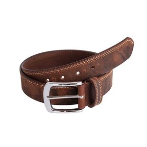 Ceinture en cuir de vache pour homme avec boucle en alliage élégante, personnalisable, durable et respirante pour un usage formel/décontracté - Product Image 1