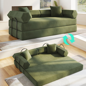 Convertible Sleeper Bed Corduroy Modular Floor <strong>Sofa</strong> Compressed <strong>Sofa</strong> in Box, Pull Out <strong>Sofa</strong> Bed <strong>for</strong> Living Room <strong>Bedroom</strong> Studio - Product Image 1