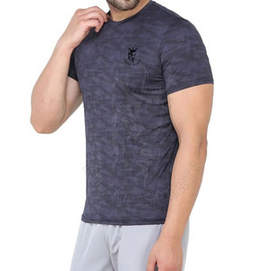 Venta al por mayor tasa de medias mangas camisetas de los hombres Sisa algodón liso personalizado media manga Fitness camisetas para hombres 2025 - Product Image 4