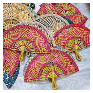 Abanico de Paja de Mar Hecho a Mano, Abanico de Paja de Mar para Actividades al Aire Libre de Verano y Decoración, Origen Vietnam - Product Image 3