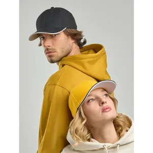 Custom Merchandising Pilot Piping Sandwich Cap Promotional <b>Hats</b> & Caps - Product Image 2
