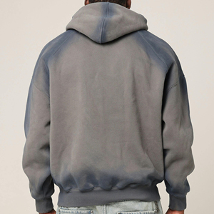 Sudaderas con capucha de lavado ácido de diseño personalizado al por mayor para hombre, jersey de manga larga de 600GSM, sudaderas técnicas bordadas, estilo de calle - Product Image 6