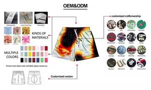 Pantalones cortos bordados para hombre Ropa de calle personalizada Pantalones cortos de moda Servicio OEM Etiqueta privada a granel - Product Image 5