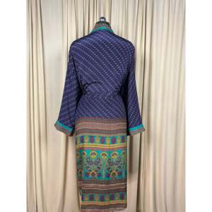 Recycled Silk Sari Women's Boho Chic Vintage <b>Beach</b> Cover Dress <b>Robe</b> for Resort Wear House Gypsy-Swimsuit Cover Ups - Product Image 3