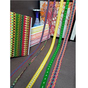 Decorative Metallic Cotton Polyester <b>Lace</b> <b>Ribbon</b> for Apparel Dressmaking Blouse Dupatta Saree Cushion Use Available for Sale - Product Image 5