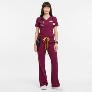 Wholesale Custom Nurse <b>Scrub</b> Suit Breathable Medical Uniform Comfortable Hospital Workwear OEM <b>Scrub</b> <b>Sets</b> Supplier - Product Image 6