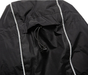 Veste coupe-vent décontractée de sport en toile vintage de haute qualité avec passepoil réfléchissant, grande taille, fermeture éclair, imperméable, col montant - Product Image 5