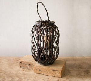 <b>Large</b> outdoor metal <b>lantern</b> suitable for <b>garden</b> pathways patios and farmhouse decorative ambient evening illumination - Product Image 2