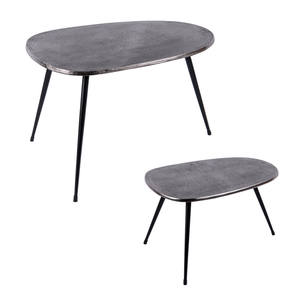 Mesa auxiliar de metal minimalista, muebles para el hogar, mesa de centro pequeña simple moderna de lujo minimalista para muebles de sala de estar - Product Image 2